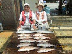 田井の釣り堀にてメジロ・マダイ