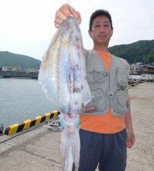 沖一文字内向きと1号イカダでアオリイカ釣果あり