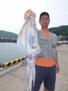 沖一文字内向きと1号イカダでアオリイカ釣果あり