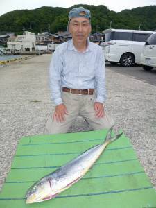 沖一文字内向きにてのませ釣りでシイラ80c…