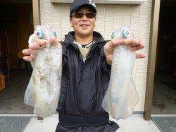 湯浅の磯　エギングでのアオリイカ釣果