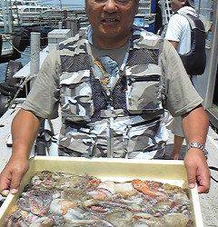 沖一文字北でタコが好調！　タコジグで30パイ