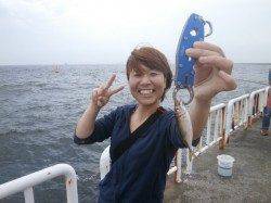 大阪南港魚つり園 サビキ釣りで豆アジ