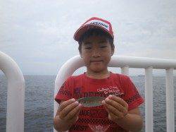 大阪南港魚つり園　お子様のサビキアジ釣果