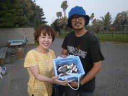 大阪南港魚つり園 ファミリーサビキでサバ・アジ・サッパ