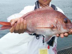 とっとパークでサバ狙いのカゴ釣りにマダイ、…
