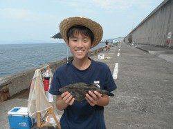 北港魚つり公園でファミリーフィッシング　ウマヅラが良く釣れています