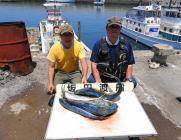 黒島の磯でのルアーでシイラ狙い、二人で6本…