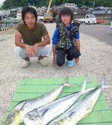 沖一文字内向き　親子でキャスティングのシイラ11匹！