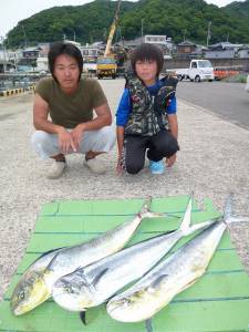 沖一文字内向き　親子でキャスティングのシイ…