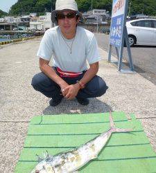 沖一文字でシイラの回遊ありました