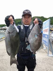 神谷沖一文字外向きでカゴ釣り　グレ&…