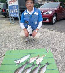 沖一文字外向きのカゴ釣りでイサギ・ゴマサバ・小ダイ