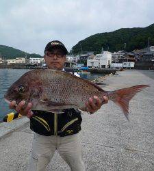 イサギ大漁！立派なマダイも釣れました！沖一文字でのカゴ釣り