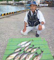 神谷沖一文字　カゴ釣りでイサギの釣果出てます
