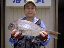 湯浅の磯　ミノーでマダイ85cm！！