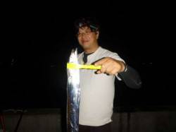 兵庫突堤２突にて浮き釣りでタチウオ&…