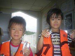 姫路市立遊漁センター　お子様がサビキでアジ・イワシ