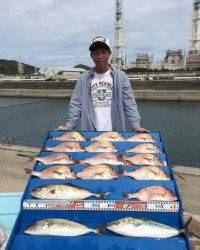 マリーナシティ海洋釣り堀　マダイ・カンパチ・ハマチ沢山釣れました