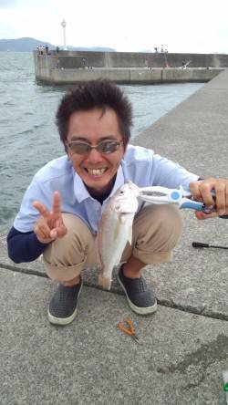 田ノ浦にてちょい投げでベラ・チャリコ・イシ…