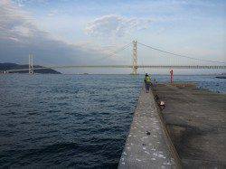 垂水一文字ショアジギング朝一早々にツバス　周りではブリも！