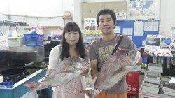 串本のカセ 胴突き仕掛けのオキアミで良型マダイ