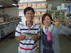 アジ29.5cm★芳養（はや）堤防オキアミフカセにヒット