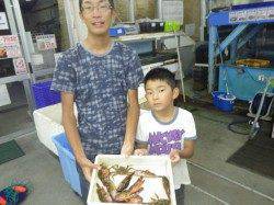 みなべ堺漁港にてズボ釣りでガシラ・カニ