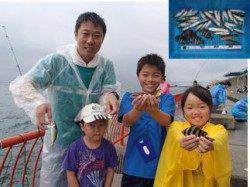 平磯海釣り公園　ファミリーフィッシングのサビキでアジ38尾