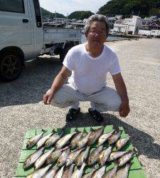 沖一文字夜通し釣りでイサギ・ゴマサバの他タチウオも！