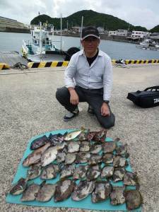 ヒラバエ　胴付きでカワハギの好釣果