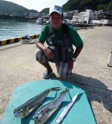 沖一文字でペンペンサイズですがシイラの回遊あり