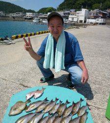 ヒラバエでかご釣り　イサギ好釣！
