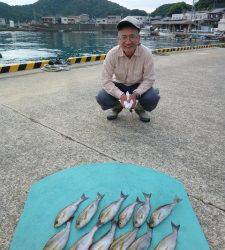 神谷沖一文字でかご釣り　マダイに小イサキ