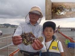 ハゲカケ仕掛けでカワハギ22.2cm　須磨…