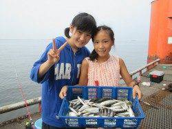 尼崎市立魚つり公園　今日は午前中アジが好調でした