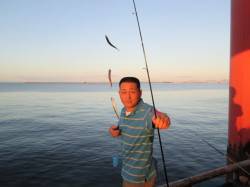 尼崎市魚つり公園　午前イワシ・午後サッパ中…