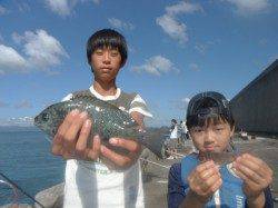 北港釣り公園　カワハギ・タチウオ・グレなどの釣果