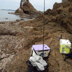 栖原の沖磯この秋初エギングへ　何とか420gをゲット