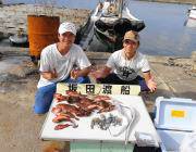 黒島の磯　エギングでアオリイカ新子の釣果