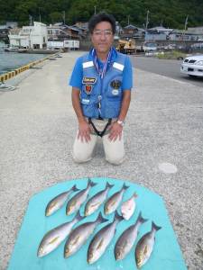 沖一文字内向き、ヒラバエにて良型イサギの釣…