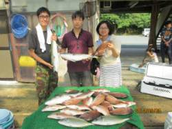 田井の海上釣り堀　メジロ・シマアジ・マダイ…