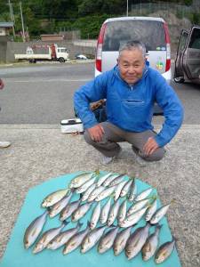 沖一文字外＆内向き　カゴ釣りでイサギ・マル…