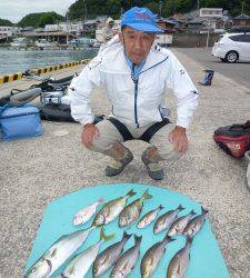 ヒラバエにてカゴ釣りでツバス・イサギ・アイゴ