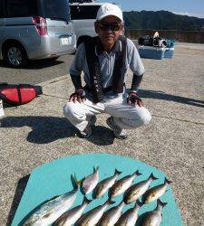 神谷　沖一文字内向きでカゴ釣り〜イサギ・ハマチ・アイゴ・グレなど