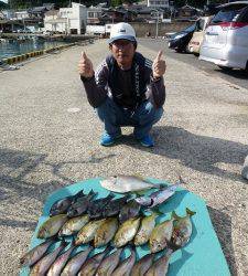 神谷　沖一文字内向きでカゴ釣り〜イサギ・ハマチ・アイゴ・グレなど