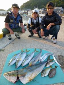 神谷　沖一文字内向きでノマセ釣りでブリの釣果