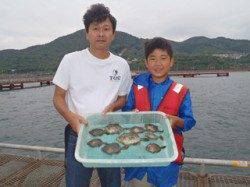 須磨海づり公園　シラサエビの落とし込みでカワハギ