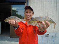 ジグでシオをキャッチ！　湯浅の磯