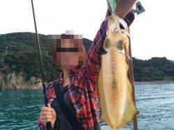 衣奈でエギング　人生初のアオリ！